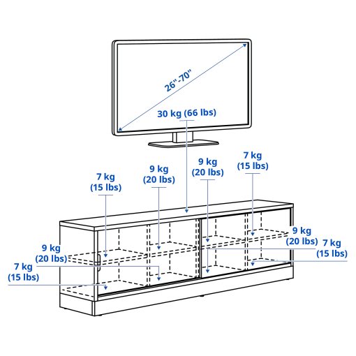 TONSTAD, TV bench, 178x37x55 cm, 004.893.02