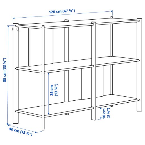 JÄTTESTA, shelving unit, 120x85 cm, 005.219.05