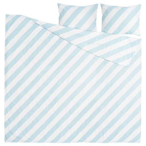 SLÖJSILJA, duvet cover and 2 pillowcases, 240x220/50x60 cm, 005.613.88