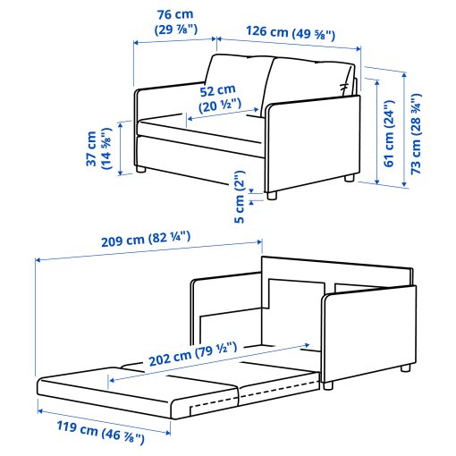 FRIDHULT, sofa-bed, 005.754.46