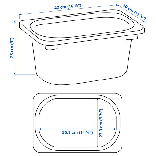 TROFAST, storage box, 42x30x23 cm, 005.820.98