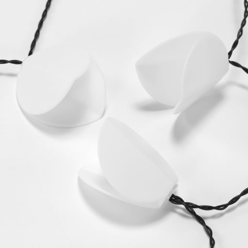 SOLVINDEN, chain with built in LED light source/12 lights/solar powered/leaf, 005.939.35