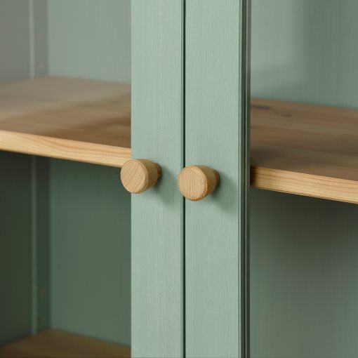 HEMNES, glass-door cabinet with 3 drawers, 90x197 cm, 005.961.61