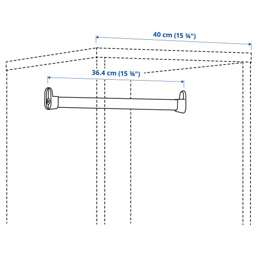 ALTARLIDEN, clothes rail, 40 cm, 005.966.89