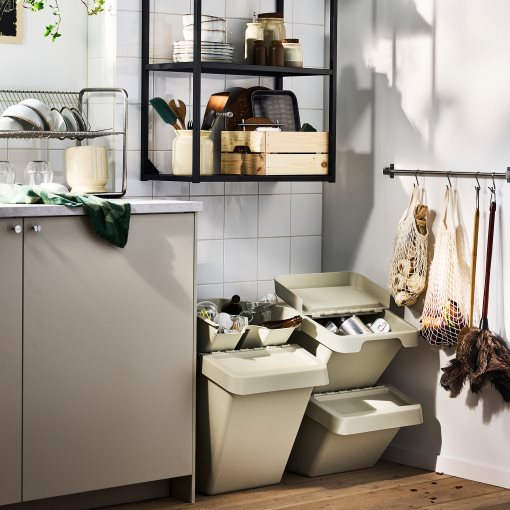 SORTERA, sorting bin with lid, 60 l, 006.020.96