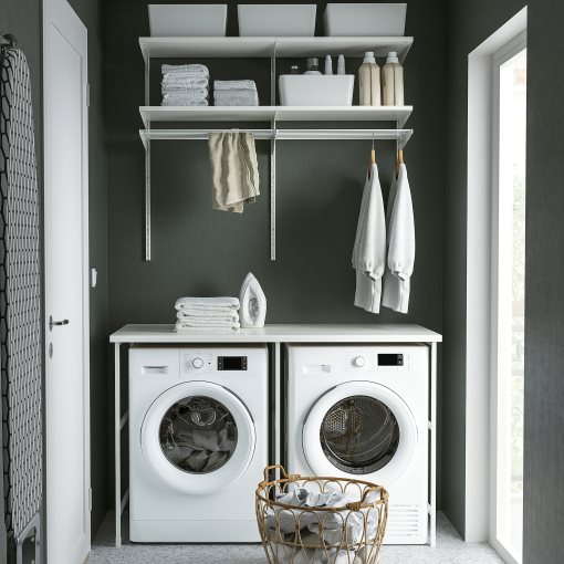 ENHET, countertop with support side panels/legs, 139x63.5x87.5 cm, 094.774.27