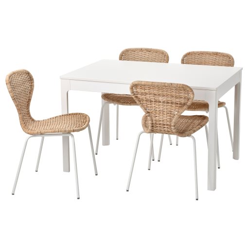 EKEDALEN/ALVSTA, τραπέζι και 4 καρέκλες, 120/180x80 cm, 094.815.80