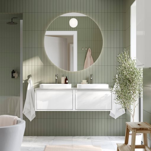 FAXALVEN, mirror with built-in lighting, 100 cm, 095.167.06