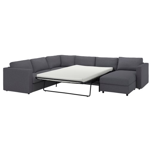 VIMLE, corner sofa-bed, 5-seat with chaise longue, 095.452.66