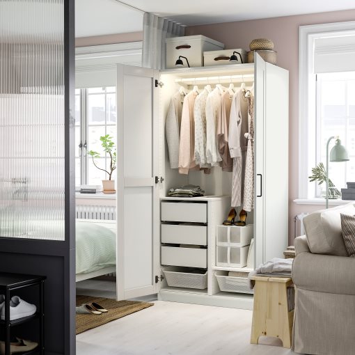 PAX/KAMMAR/GULL, wardrobe combination, 100x60x201 cm, 095.725.18