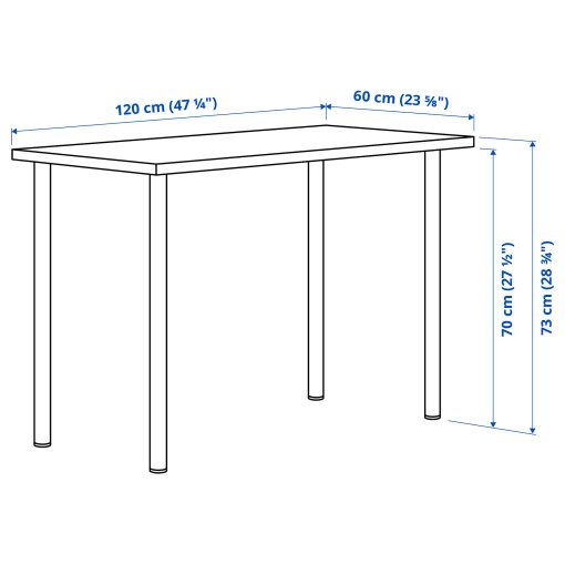 LAGKAPTEN/ADILS, desk, 120x60 cm, 095.840.26