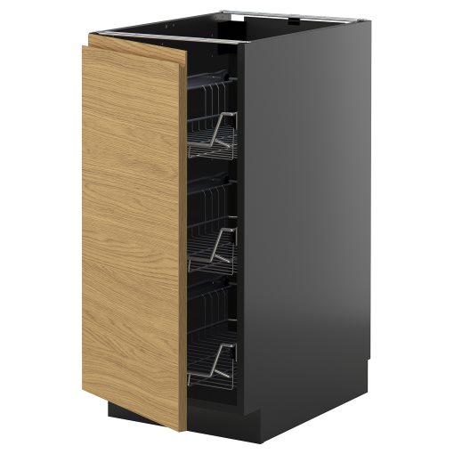 METOD, base cabinet with wire baskets, 40x60 cm, 095.880.34