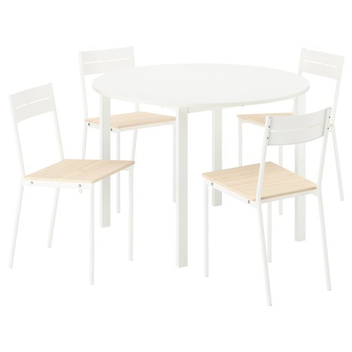 VIHALS/BUSLÄTT, τραπέζι και 4 καρέκλες, 107 cm, 095.904.90