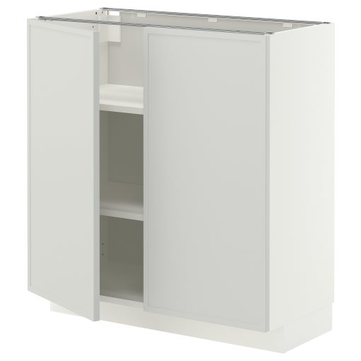 METOD, base cabinet with shelves/2 doors, 80x37 cm, 096.055.71