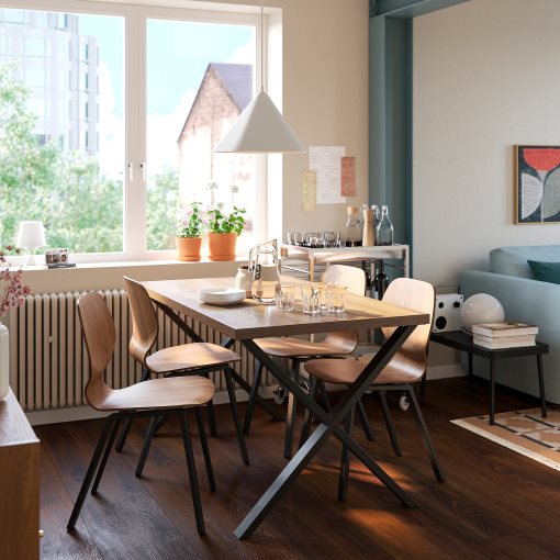 SKÅLSTA, τραπέζι και 4 καρέκλες, 140x80 cm, 096.089.99