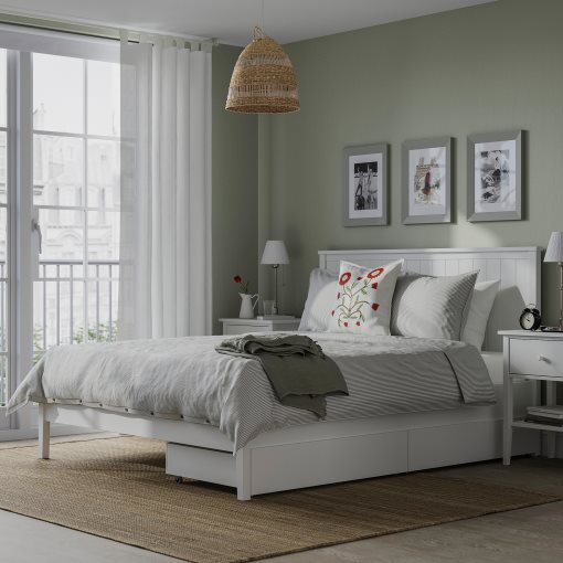 GULLABERG, σκελετός κρεβατιού με 2 κουτιά αποθήκευσης, 140x200 cm, 096.309.38