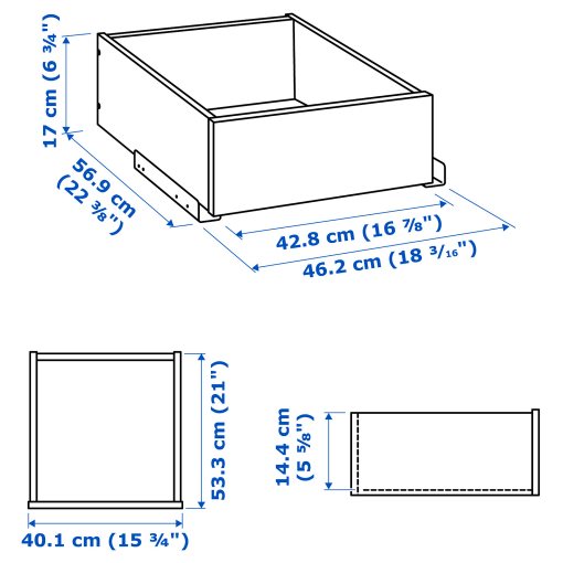 KOMPLEMENT, drawer with glass front, 102.466.81