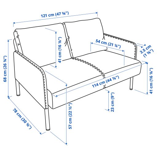 GLOSTAD, 2-seat sofa, 104.658.24