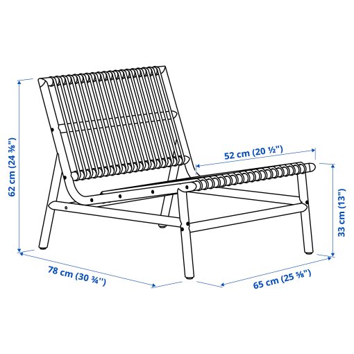 TVARO, seat section for modular sofa, outdoor, 105.154.85
