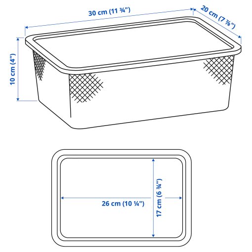 TROFAST, mesh storage box, 20x30x10 cm, 105.185.68