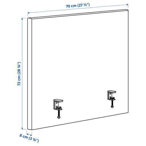 MITTZON, ηχομονωτικό διαχωριστικό γραφείου, 70x72 cm, 105.282.23