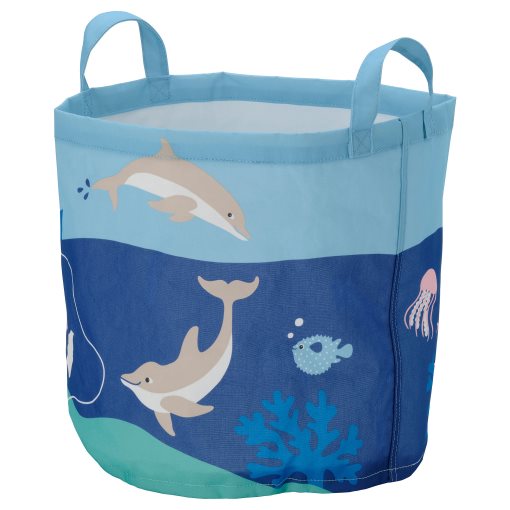 BLÅVINGAD, storage bag/ocean animals pattern, 105.283.79