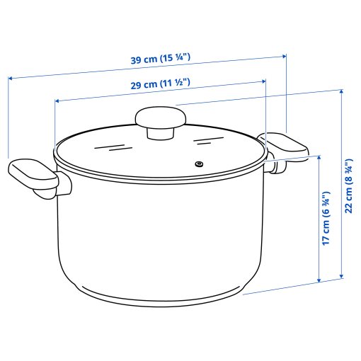 MIDDAGSMAT, pot with lid, 10 l, 105.452.32
