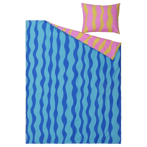 SOMMARVICKER, duvet cover and pillowcase, 150x200/50x60 cm, 105.546.84