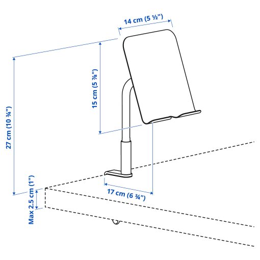 RELATERA, phone/tablet holder with clamp, 105.590.02