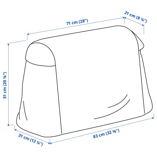 ASPAREN, cover for planter outdoor, 83x51x31 cm, 105.626.55