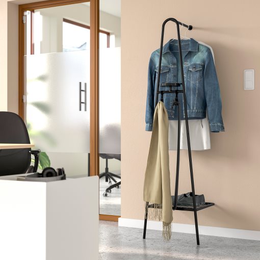 ÄLGANÄS, clothes rack with shoe storage, 46x39x166 cm, 105.858.88
