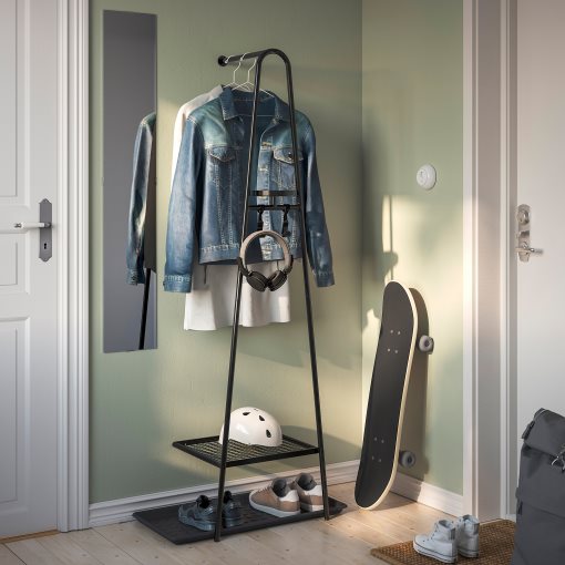 ÄLGANÄS, clothes rack with shoe storage, 46x39x166 cm, 105.858.88