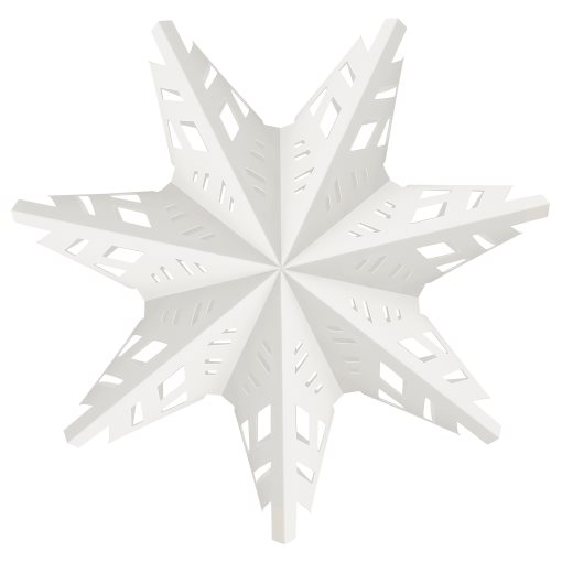 STRÅLA, lamp shade snowflake, 48 cm, 106.005.44