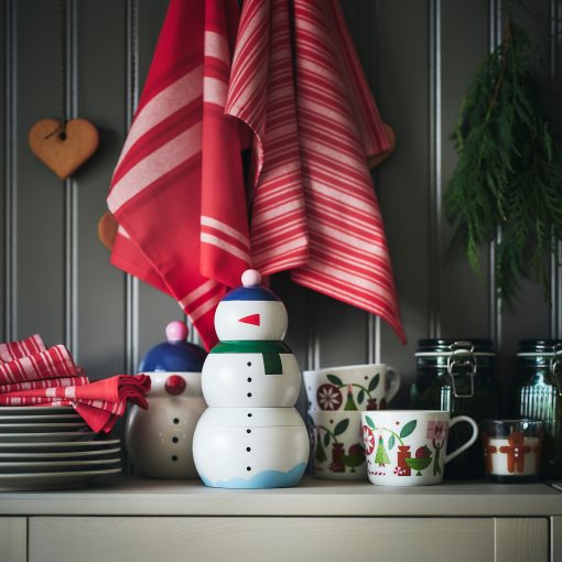 VINTERFINT, μεταλλικό κουτί με καπάκι/χιονάνθρωπος, 3 τεμ., 106.035.66