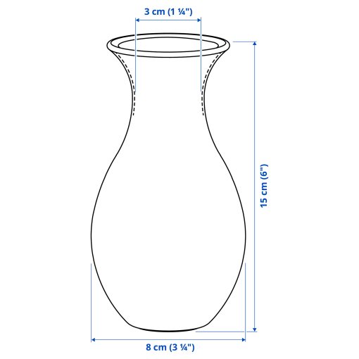 BERGKÖRSBÄR, βάζο, 15 cm, 106.110.43