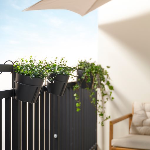 VITLÖK, plant pot with holder in/outdoor, 15 cm, 106.120.14