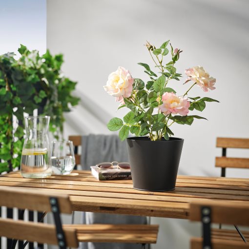 VITLÖK, plant pot with holder in/outdoor, 15 cm, 106.120.14