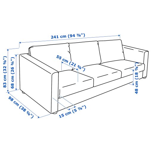VIMLE, 3-seat sofa, 193.990.33