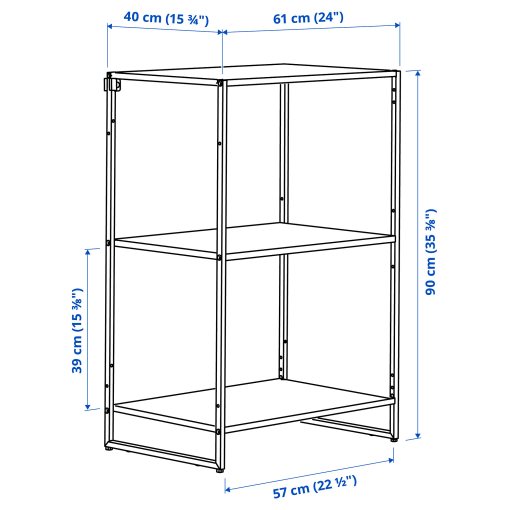 JOSTEIN, shelving unit/in/outdoor/metal, 61x40x90 cm, 194.369.31