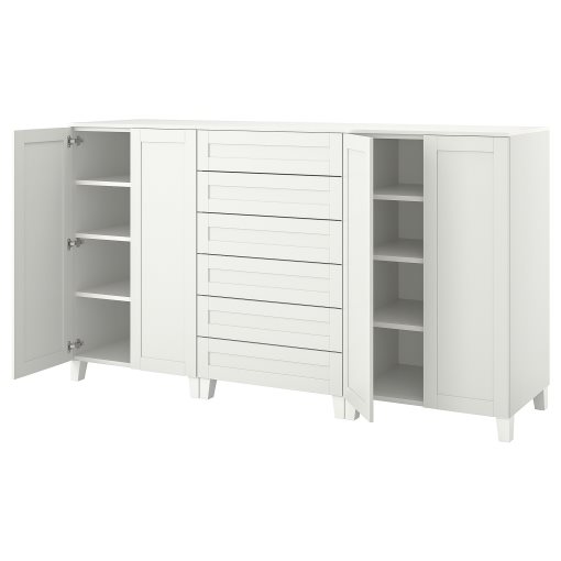 PLATSA, cabinet with doors and drawers, 240x57x133 cm, 194.876.47