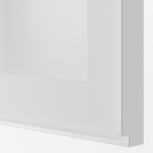 METOD, wall cabinet horizontal/2 glass doors with push-open, 80x80 cm, 194.906.02