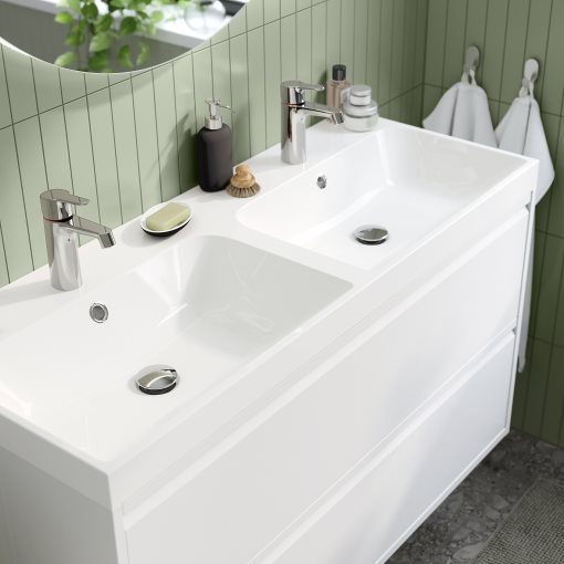 ANGSJON/BACKSJON, wash-stand with drawers/wash-basin/taps, 120x48x69 cm, 195.140.09