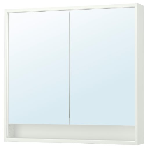 FAXALVEN, ντουλάπι με καθρέφτη με ενσωματωμένο φωτισμό, 100x15x95 cm, 195.167.15