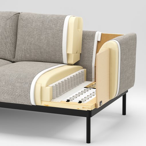 ÄPPLARYD, 3-seat sofa with chaise longue, 195.281.72