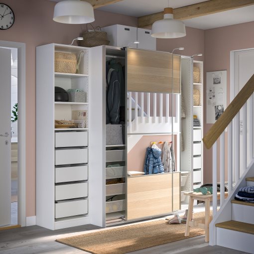 PAX/MEH/AULI, wardrobe combination, 250x66x201 cm, 195.614.30