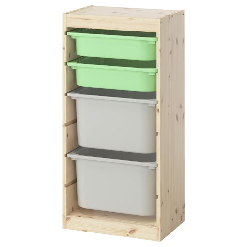 TROFAST, storage combination with boxes, 44x30x91 cm, 195.754.32
