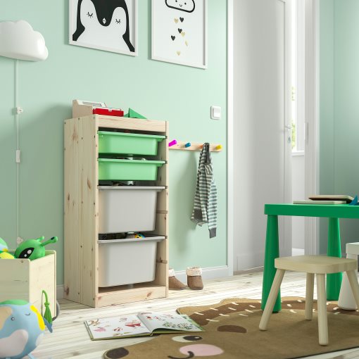 TROFAST, storage combination with boxes, 44x30x91 cm, 195.754.32