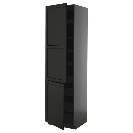 METOD, high cabinet with shelves/2 doors, 60x60x220 cm, 195.888.54