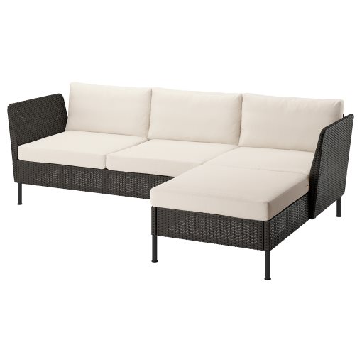VITTSKÄR, 3-seat sofa with chaise longue and armrests, outdoor, 195.912.53