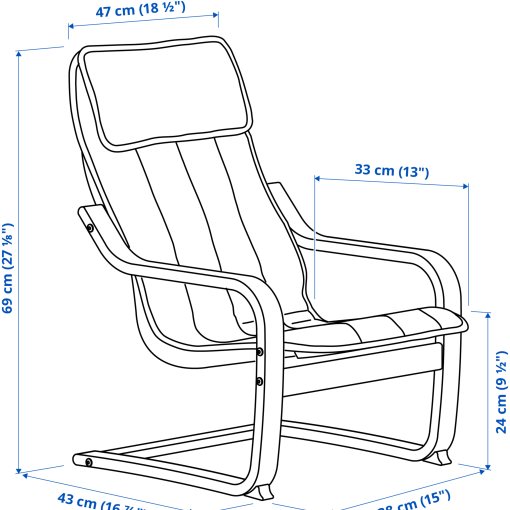 POÄNG, παιδική πολυθρόνα, 195.989.14